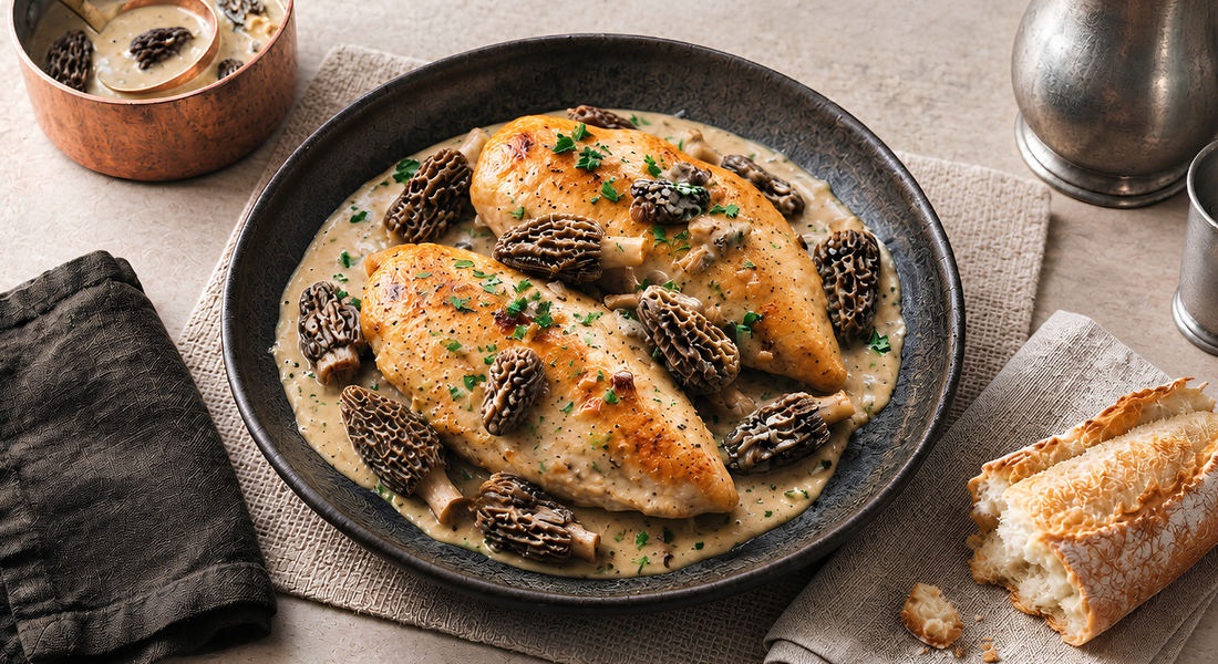 Chicken with Morels and White Wine