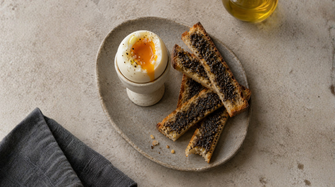 Soft-Boiled Egg with Plantin Truffle Quintessence